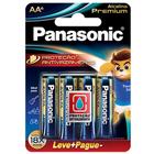 Pilhas alcalinas premium aa panasonic blister com 6 unidades lr6egr/6b