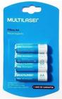 Pilhas Multilaser Recarregáveis AA 2500mAh com 04UN CB052