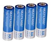 Pilhas Recarregáveis Aa 2500mah 4 Unidades Multilaser