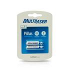 Pilhas recarregaveis aaa multilaser 1000mah c/ 2 unidades - cb051