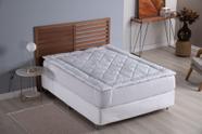 Pillow Top Cama Casal QUEEN Box Protetor De Colchão Extra Macio Branco