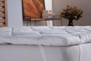 Pillow top cama de casal queen 100% algodão 200 fios dupla face cor branca anti-alergico