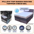 Pillow Top Casal Queen Topper Visco Gel FA 158x198x04cm - Minimiza os pontos de pressão ao deitar