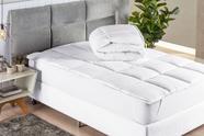 Pillow top colchão casal micropercal 200 fios - manta 400g/m² antialérgico - anti mofo - lavável