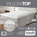 Pillow top protetor colchão solteiro 90x1,90x30 confortável suave petfom hiloalérgenico - TRISOFT