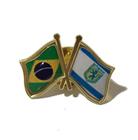 Pin Da Bandeira Do Brasil X Jerusalém - Mundo Das Bandeiras