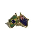 Pin Da Bandeira Do Brasil X Nova Zelândia - Mundo Das Bandeiras