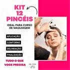 Pincéis Maquiagem Kit Completo 12 Pçs Make Curso Beleza Top