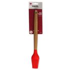 Pincel Cozinha Silicone Cabo De Bambu 27Cm