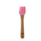 Pincel De Silicone E Bambu Utensílio De Cozinha Rosa