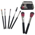 Pincel Kit 7 Peças Infantil Maquiagem Mini Make Up Sombra Blush Estojo