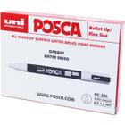 Pincel marcador artesanato posca pc-3m fine line branco sertic