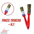 Pincel Trincha Vermelho Para Esmalte Sintético e Tinta Óleo N.1/ N.2 - Roma