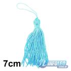 Pingente 7cm Azul Claro 177 Franja de Seda (Tassel) - 10 unidades