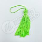 Pingente 7cm Verde Neon Franja de Seda (Tassel) - 10 unidades