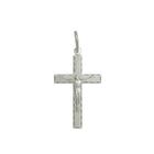 Pingente Ag Cruz 25Mm C/ Cristo Borda Diamantada