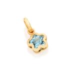 Pingente banhado a ouro 18k flor com cristal - tam.único 5405970003