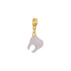 Pingente Berloque Folheado A Ouro 18K Dente