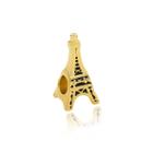 Pingente Berloque Torre Eiffel com Resina Folheado a Ouro 18k