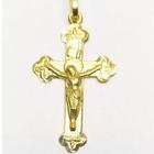 Pingente Crucifixo Em Ouro 18k Cruz Com Cristo