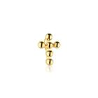 Pingente Cruz Crucifixo Feminino Em Ouro 18k Bolinhas 14mm