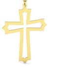 Pingente Cruz Ouro18 Kilates Maciço Peso 2.40 Gramas 25 mm Modelo de Papa