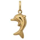 Pingente de Ouro 18k Golfinho Trabalhado e com Detalhes