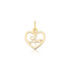 Pingente De Ouro Nome Love Amor Jesus Número Letra 18k Pm53