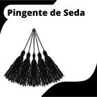 Pingente De Seda Tassel - Preto - Com 100 Unidades - Nybc