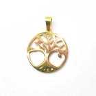 Pingente em formato árvore da vida dourado para colares e pulseiras