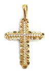 Pingente em Ouro 18K Crucifixo Cravejado