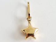 Pingente Estrela Abaulada, Em Ouro Amarelo 18K