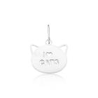 Pingente Gato I Love Cats Prata 925