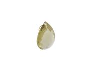 Pingente Gota Cristal Quartzo Fume Elegante Ouro 18K 34,5mm