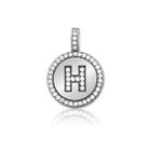 Pingente Hpling Silver Micro Pave Circle H com corrente