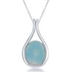 Pingente Larimar Prata Esterlina