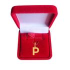 Pingente Letra P Ouro 18k 750 garantia eterna