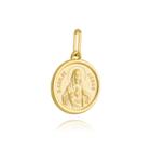 Pingente Medalha Sagrado Coração De Jesus Ouro Amarelo 18 Kl