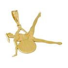 Pingente Menina Pilates Ouro 18k