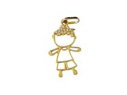 Pingente Menino Pedras Zircônia Ouro 18k Ishizaki - 1.10