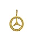 Pingente mercedes bens g - banhado a ouro 18k