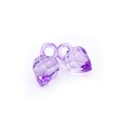 Pingente Morango Facetado Acrílico Roxo Transparente 10x16mm 630pçs 500g