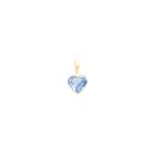 Pingente Ouro 18K Coração Zircônia Azul - AU11506