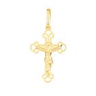 Pingente Ouro 18k Cruz Crucifixo Cristo G4116