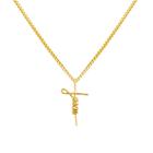 Pingente Ouro 18k Cruz Crucifixo Jesus Espelhado P444