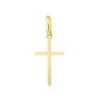 Pingente Ouro 18k Cruz Crucifixo Palito Polido PG-018