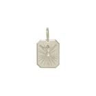 pingente placa chamfrada com cristo e diamantado com rdio