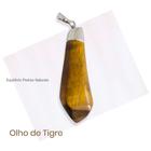 Pingente Ponta De Pedra Natural De Olho De Tigre - Proteção