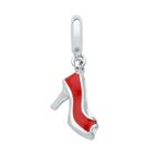 Pingente Prata Link Sapato Vermelho Pendente 24x8.50mm