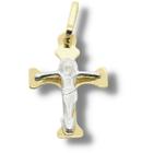 Pingente Religioso Cruz Crucifixo Ouro Branco 18k P317